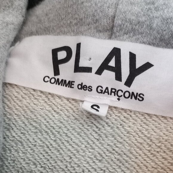 PLAY COMME DES GARCONS grey full zip hoodie size s - Picture 2 of 13